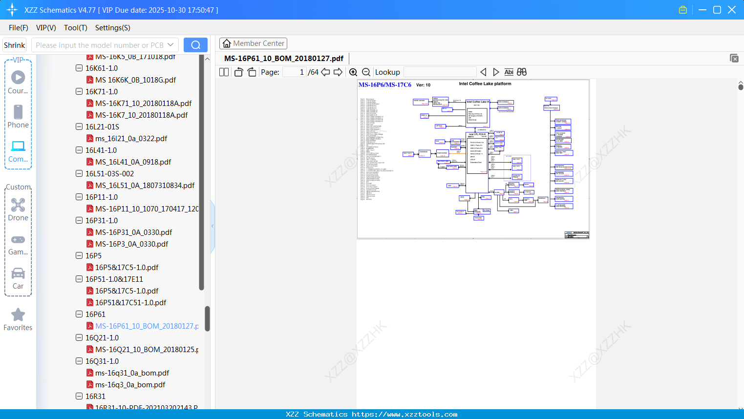 Laptop MSI MS-16P61_10_BOM_20180127